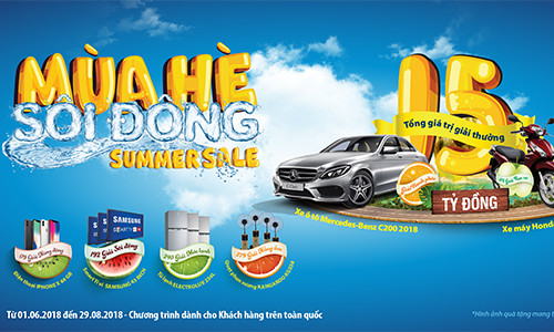 Chương trình khuyến mãi tri ân khách hàng "Bảo Việt - Mùa Hè Sôi Động Summer Sale" với, tổng giá trị giải thưởng lên đến hơn 15 tỷ đồng