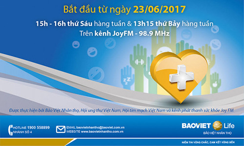 Bảo Vệ Sức Khỏe Việt - Chương trình tư vấn sức khỏe với bác sĩ uy tín từ ngày 23/06/2017 trên kênh phát thanh Sức khỏe toàn quốc JoyFM