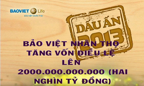 Bảo Việt Nhân thọ tăng vốn điều lệ lên 2,000 tỷ đồng