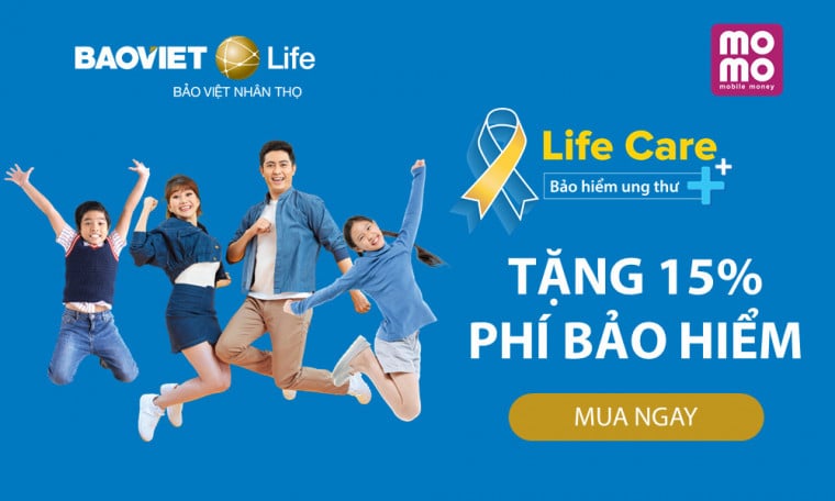 Khuyễn mại tặng 15% phí Bảo hiểm Bệnh Ung thư và Đột quỵ Life Care