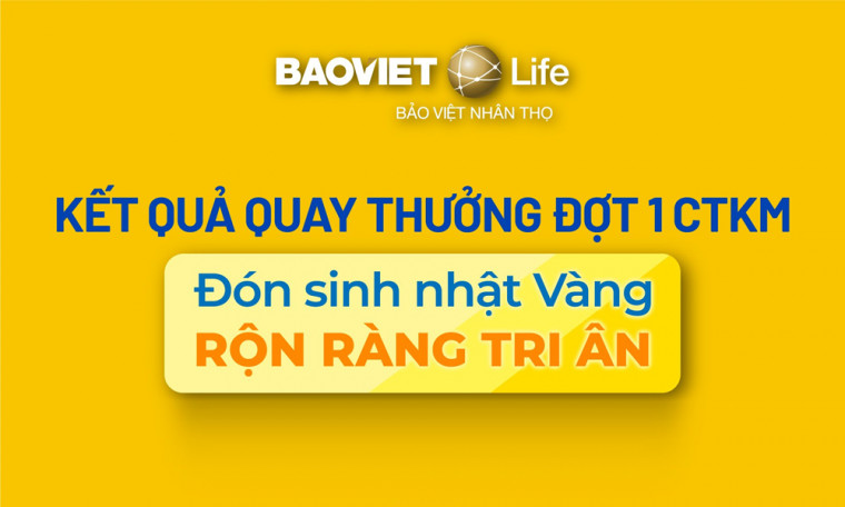 Kết quả quay thưởng Đợt 1 chương trình "Đón sinh nhật vàng - Rộn ràng tri ân"