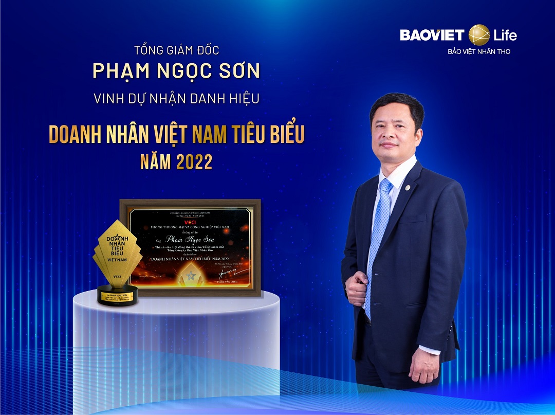 Tổng Giám Đốc Tổng Công ty Bảo Việt Nhân thọ vinh dự đón nhận danh hiệu "DOANH NHÂN VIỆT NAM TIÊU BIỂU 2022"