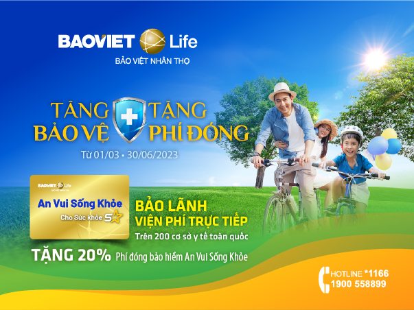 Chương trình khuyến mại "Tăng Bảo Vệ, Tặng Phí Đóng"