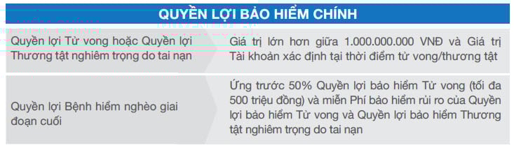 QUYỀN LỢI BẢO HIỂM CHÍNH
