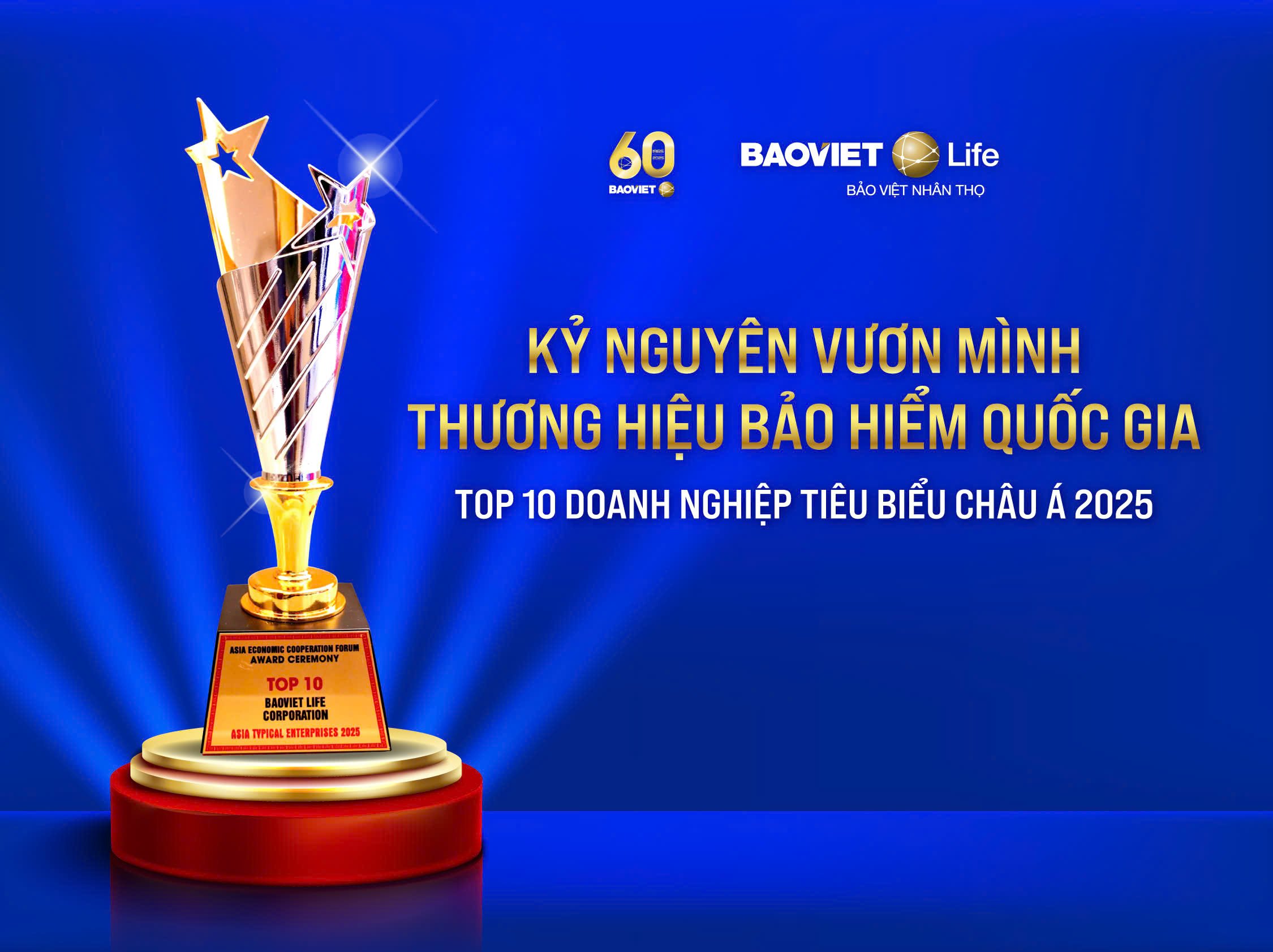 Bảo Việt Nhân thọ được vinh danh Top 10 Doanh nghiệp tiêu biểu Châu Á 2025 tại Thượng Hải (Trung Quốc)