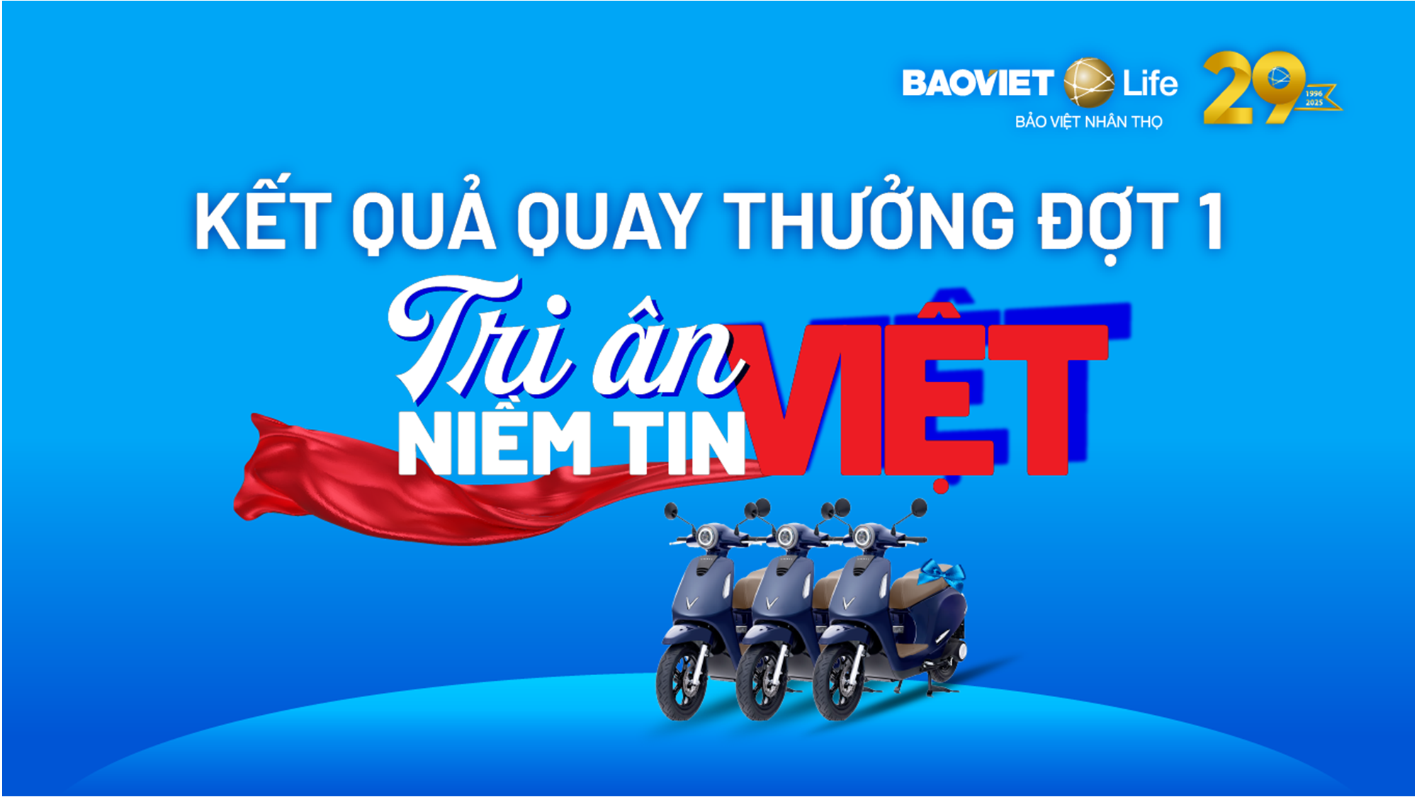 Kết quả quay thưởng Đợt 1 chương trình khuyến mại "Tri ân Niềm tin Việt"
