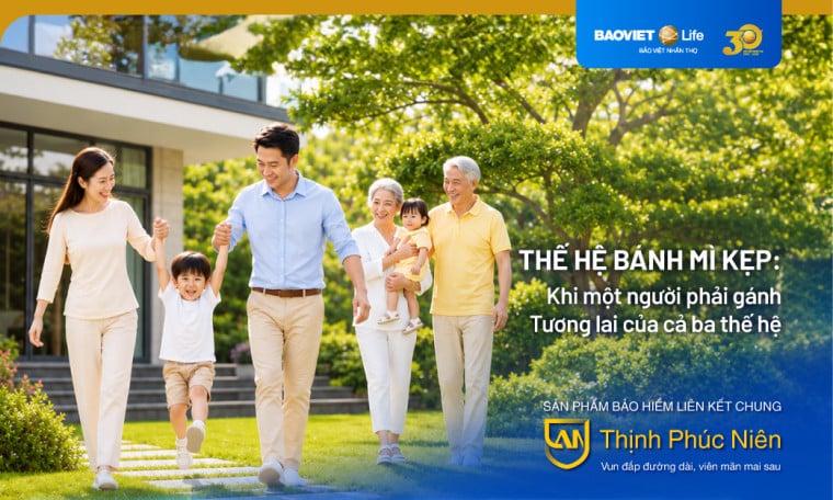 Thế hệ bánh mì kẹp: Khi một người phải gánh tương lai của cả ba thế hệ